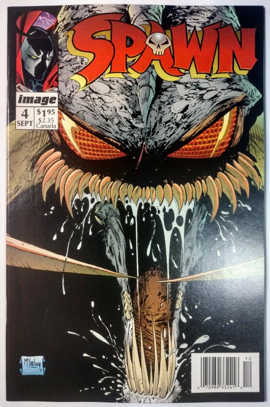 Spawn #4 (9.0, 1992) NEWSSTAND, 1st Cover App of Violator