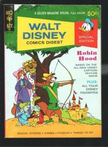 Walt Disney Comic Digest #47 1974-Robin Hood-Donald Duck-Mickey Mouse-Carl ba...