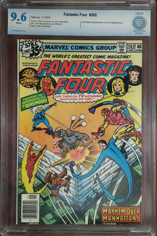 Fantastic Four 202 CBCS 9.6 Iron Man Marvel 1979