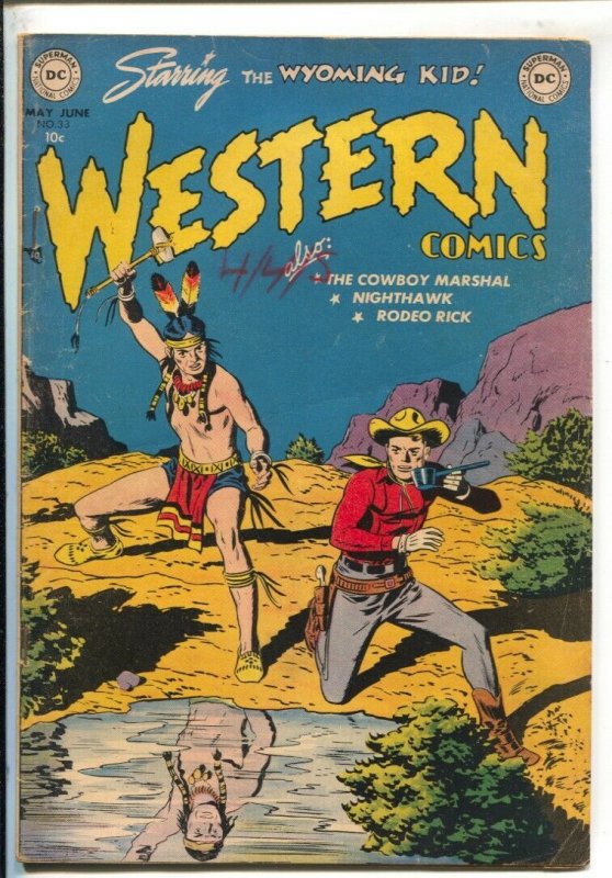 Western #33 1952-DC-Indian attack cover-Wyoming Kid-Rodeo Rick-Nighthawk-Rube... 