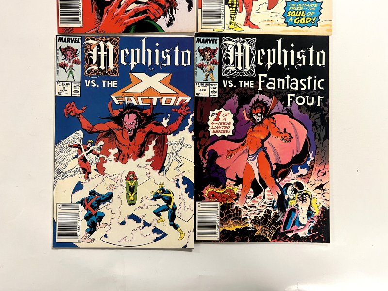 4 Mephisto Marvel Comics #1 2 3 4 X-Men Spiderman Avengers Hulk Thor 77 JS3