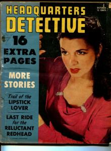 Headquarters Detective 10/1951-crime pix-largest ever marijuana haul pix-G 