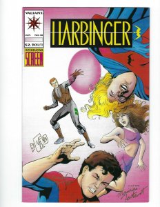 HARBINGER # 18 1993  VALIANT  SIGNED  3x  NM  comic super hero