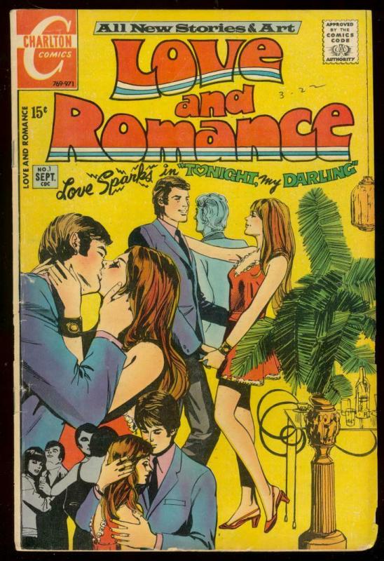 LOVE AND ROMANCE #1 1971-FIRST ISSUE-CHARLTON -SWIMSUIT VG