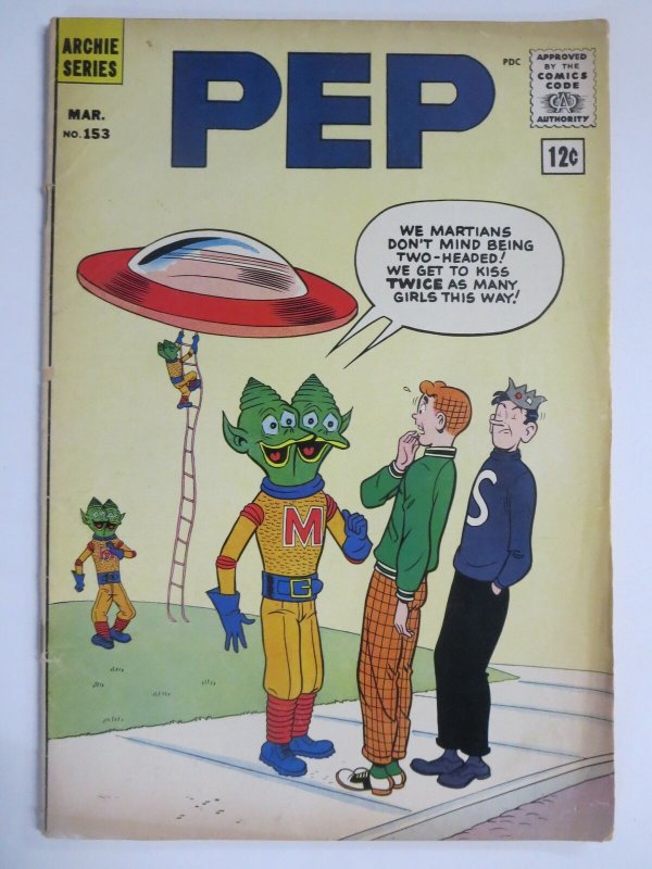 PEP 153 VG- 3/1962 Archie, Jughead, UFOS! COMICS BOOK