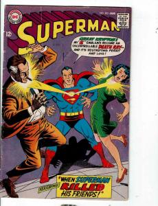 Superman # 203 VG/FN DC Silver Age Comic Book Lois Lane Perry White Jimmy JL1