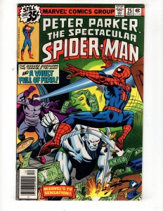 The Spectacular Spider-Man #25 (VF+) 1978 A VAULT FULL OF FEAR!   / ID#427