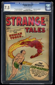 Strange Tales #107 CGC VF- 7.5 Human Torch Vs. The Sub-Mariner!