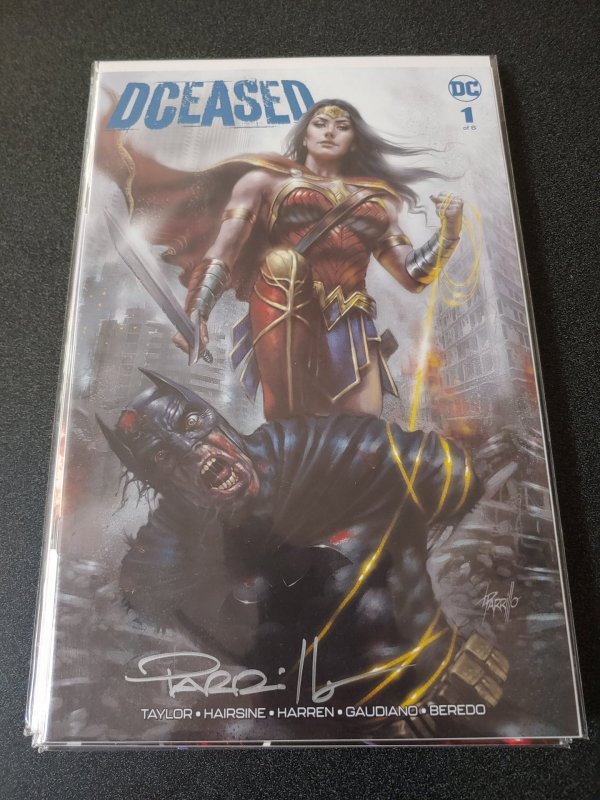 ​DCEASED #1 SCORPION COMICS VARIANT SIGNED BY LUCIO PARRILLO WITH COA