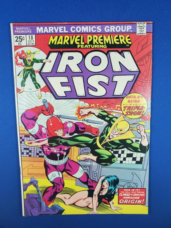 MARVEL PREMIERE 18 VF IRON FIST 1974