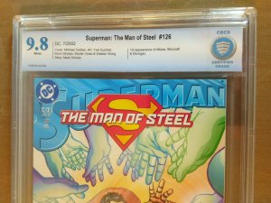 Superman: The Man Of Steel #126 CBCS certified grade 9.8 white pages (DC 2002)