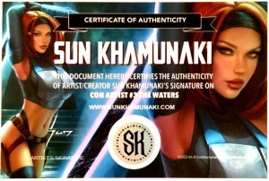 CON ARTISTS 3 SUN KHAMUNAKI THE WATERS MANDO MAY 4TH TOPLESS VIRGIN COVER SIGNED