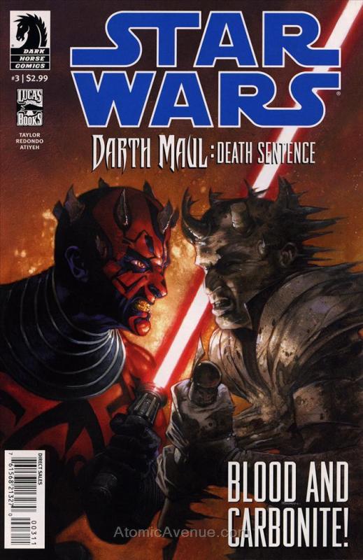 Star Wars: Darth Maul—Death Sentence #3 FN; Dark Horse | save on shipping - deta