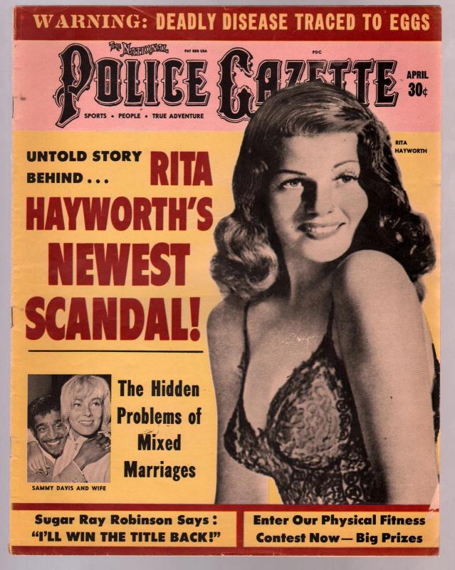 National Police Gazette 4/1964Rita Hayworth cover-cheesecake-Hitler-VG/FN