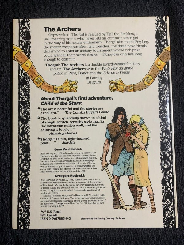 1987 THORGAL THE ARCHERS by Rosinski & Van Hamme HC FN+ 6.5 Ink Publishing