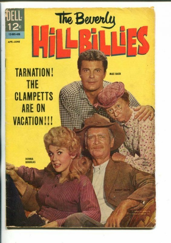 THE BEVERLY HILLBILLIES  #5-1964-DONNA DOUGLAS-BUDDY EBSEN-PHOTO COVER-DELL-vg