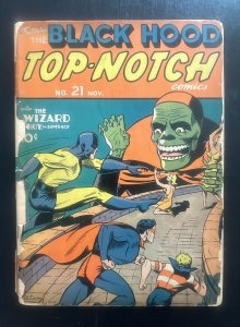 (1941) TOP NOTCH COMICS #21 Affordable Golden Age! Black Hood!