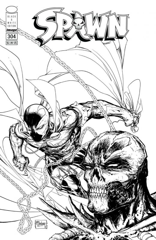 Spawn #304 Cvr C McFarlane B&W Variant (Image, 2020) NM