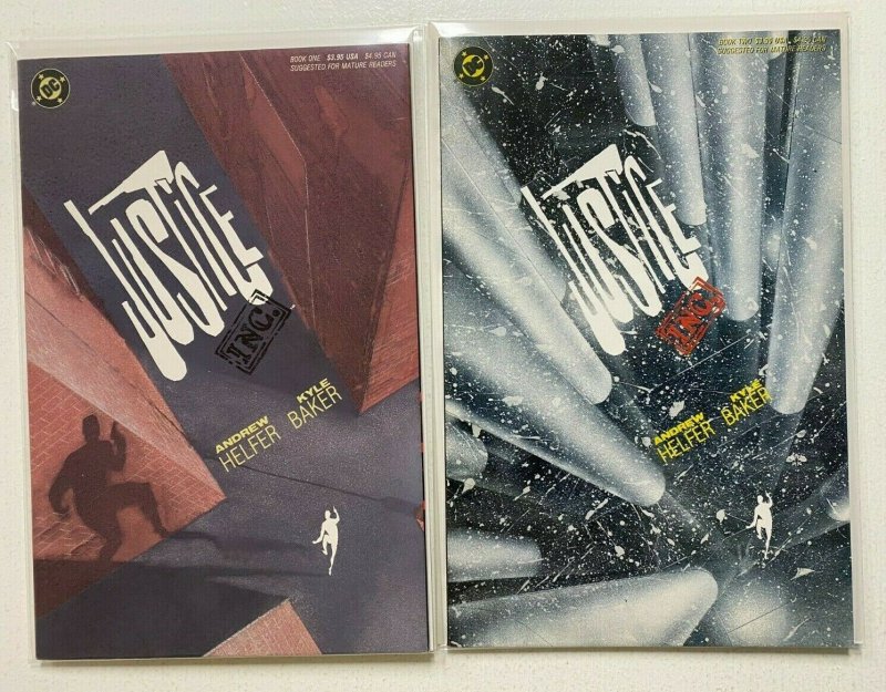 Justice Inc. set #1 + #2 DC 2 different books 8.0 VF (1989) 