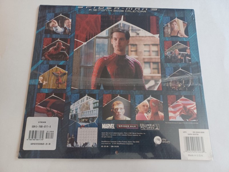 Spider-man 3 2008 Calendar - SEALED - NEW