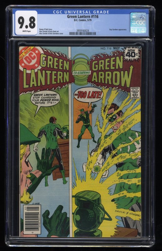 Green Lantern #116 CGC NM/M 9.8 White Pages 1st Guy Gardner as Green Lantern!