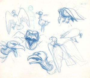 Masters of the Universe Animation Art #38 - A - Vulture - 1980s by Ric Estrada