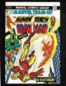 Marvel Team-Up #29 ~ Human Torch & Iron Man ~ 1975 (8.0) WH