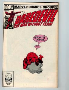 Daredevil # 187 FN Marvel Comic Book Stan Lee Bullseye Elektra Frank Miller S96