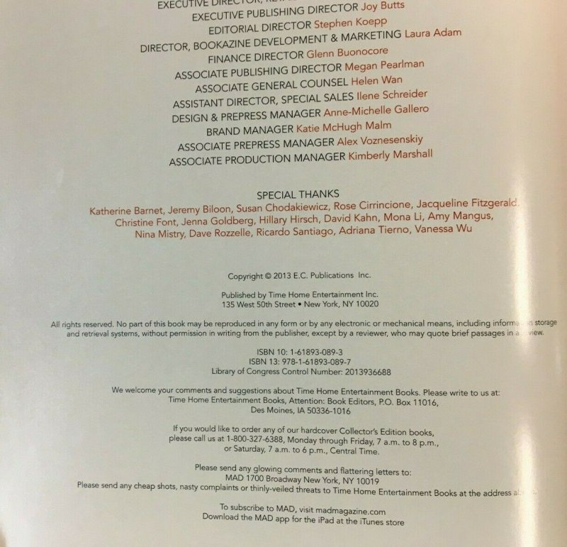 INSIDE MAD HARDCOVER INTRODUCTION BY JUDD APATOW W POSTER Fisherman Collection