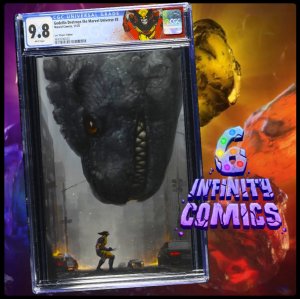 GODZILLA DESTROYS THE MARVEL UNIVERSE #3 CGC 9.8 ? 1:100 JEEHYUNG LEE VIRGIN