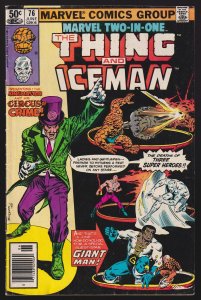 Marvel Two-In-One 76 (1981) FN- Iceman Mark Jewelers