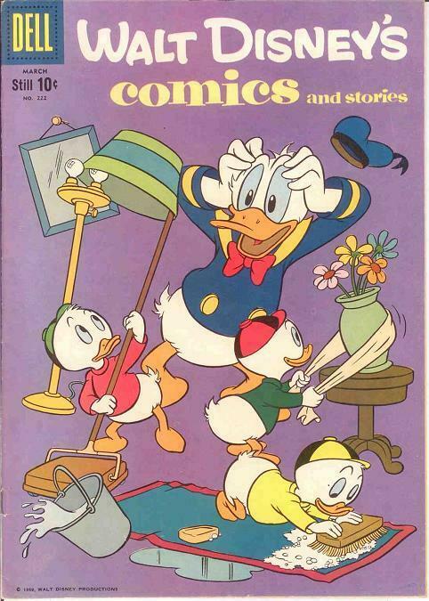 WALT DISNEYS COMICS & STORIES 222 F-VF subscription crease  March 1959