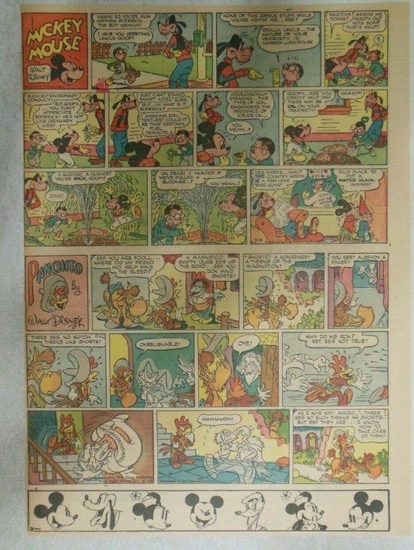 Mickey Mouse Sunday Page by Walt Disney from 5/13/1945 Tabloid Page Size