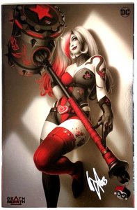 Harley Quinn: Black, White, Redder #5 Warren Louw Virgin Foil Variant SIGNED COA
