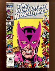 WEST COAST AVENGERS #14 - HAWKEYE 25TH ANNIVERSARY (9.0) 1986