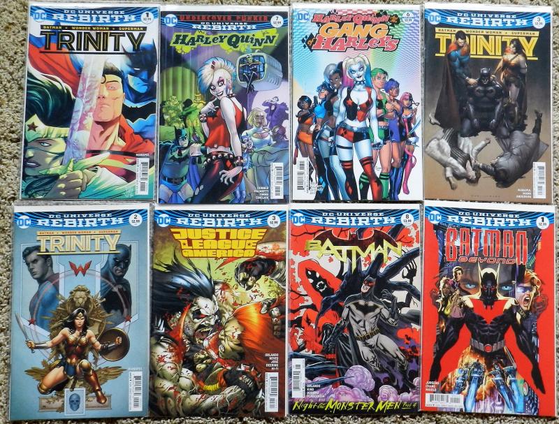 24 BOOK LOT OF DC REBIRTH STORY LINE COMICS! LOTS OF NUMBER 1 ISSUES LIKE NEW