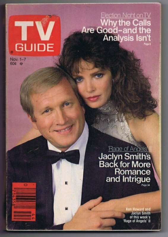 ORIGINAL Vintage TV Guide November 1, 1986 No Label Jaclyn Smith Ken Howard