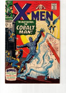 The X-Men #31 (1967)  FN/VF 1st Cobalt Man & Candy, Angel's Girl Wow Ore...