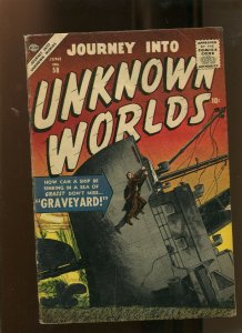 JOURNEY INTO UNKNOWN WORLDS #58 (4.5) GRAVEYARD! 1957