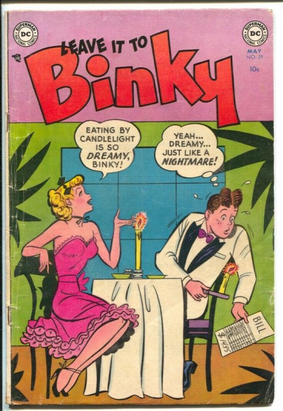 Leave It To Binky #39 1954-DC-funny cover-Good Girl Art-teen humor-VG-