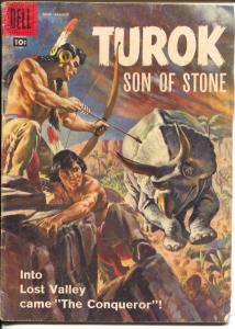 Turok, Son of Stone #12 1959-Dell-Indians vs Dinosaurs-VG-