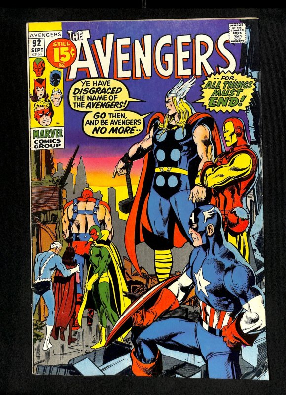 Avengers #92 Neal Adams Cover!