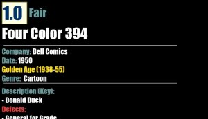 Four Color 394 (1950) FR 1.0 Donald Duck Dell Comics