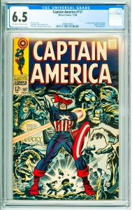 Captain America #107 (1968) CGC 6.5! OWW Pages!