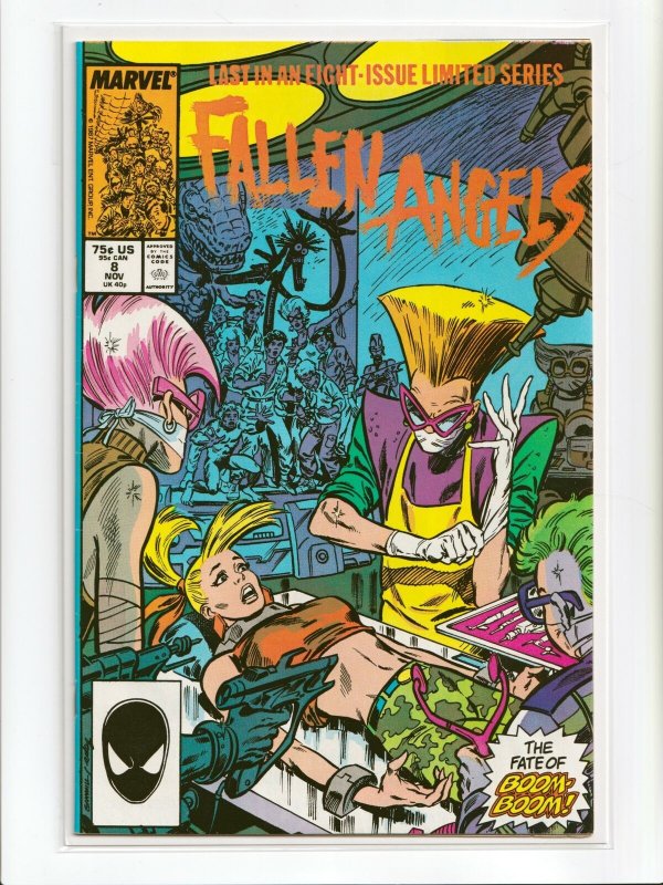 Fallen Angels 1 - 8 Complete Set Marvel Comics 1987 Comic Book Series VF+