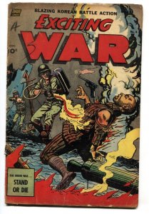 EXCITING WAR #6 1952-STANDARD-FLAME THROWER cvr-Attempted SUICIDE
