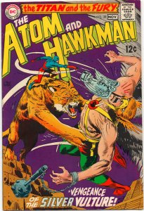 Atom & Hawkman #39 - Tiger Attack Cover - (Grade 7.5) 1968