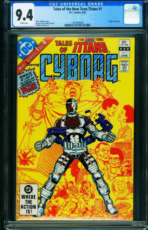 Tales of the New Teen Titans #1-Cyborg Origin-DC cgc 9.4  1261664003