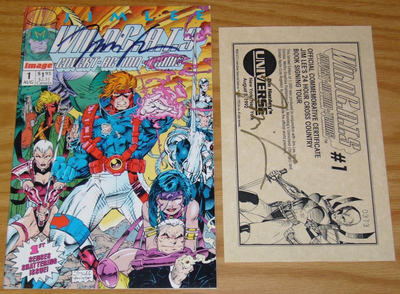 Wildcats #1 VF/NM signed by Jim Lee w/COA (373/1000) 24 hour cross country tour