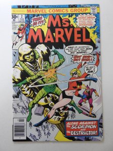 Ms. Marvel #2 (1977) vs The Scorpion and The Destructor! Beautiful VF+ Condition